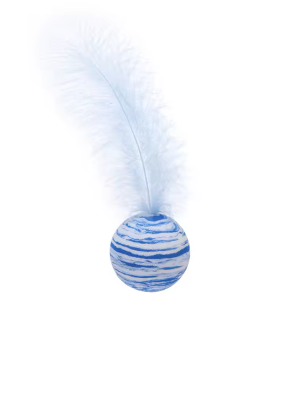 Cat Toy Feather Ball