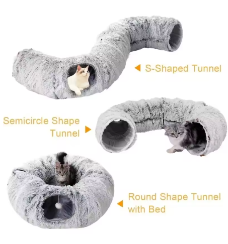 2 In 1 Round Tunnel Cat Beds