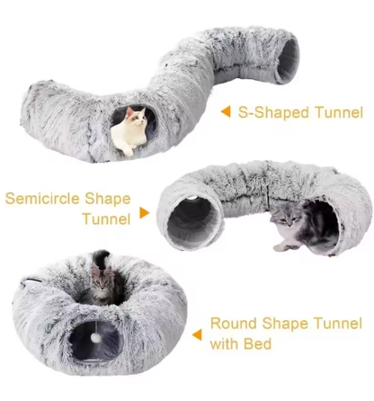 2 In 1 Round Tunnel Cat Beds